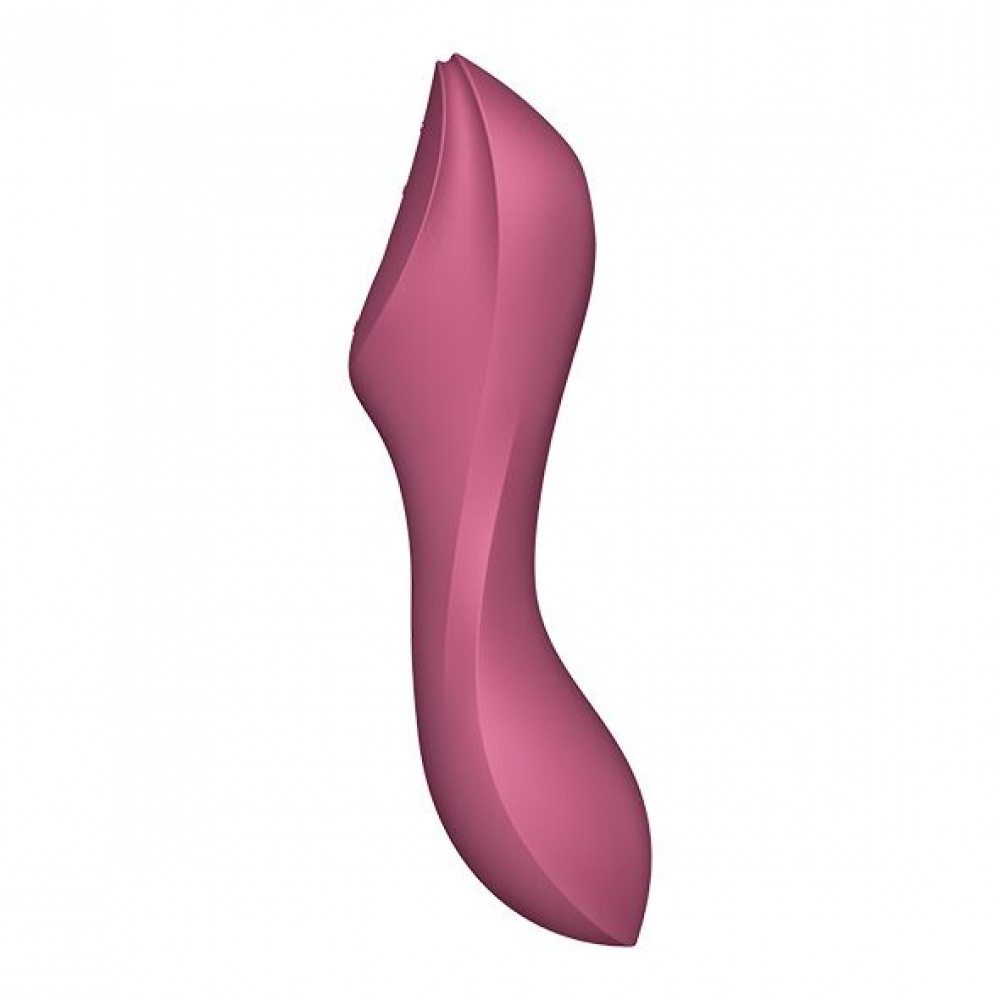 Вибраторы вакуумные - Вакуумный стимулятор с вибрацией Satisfyer Curvy Trinity 3 Red 4