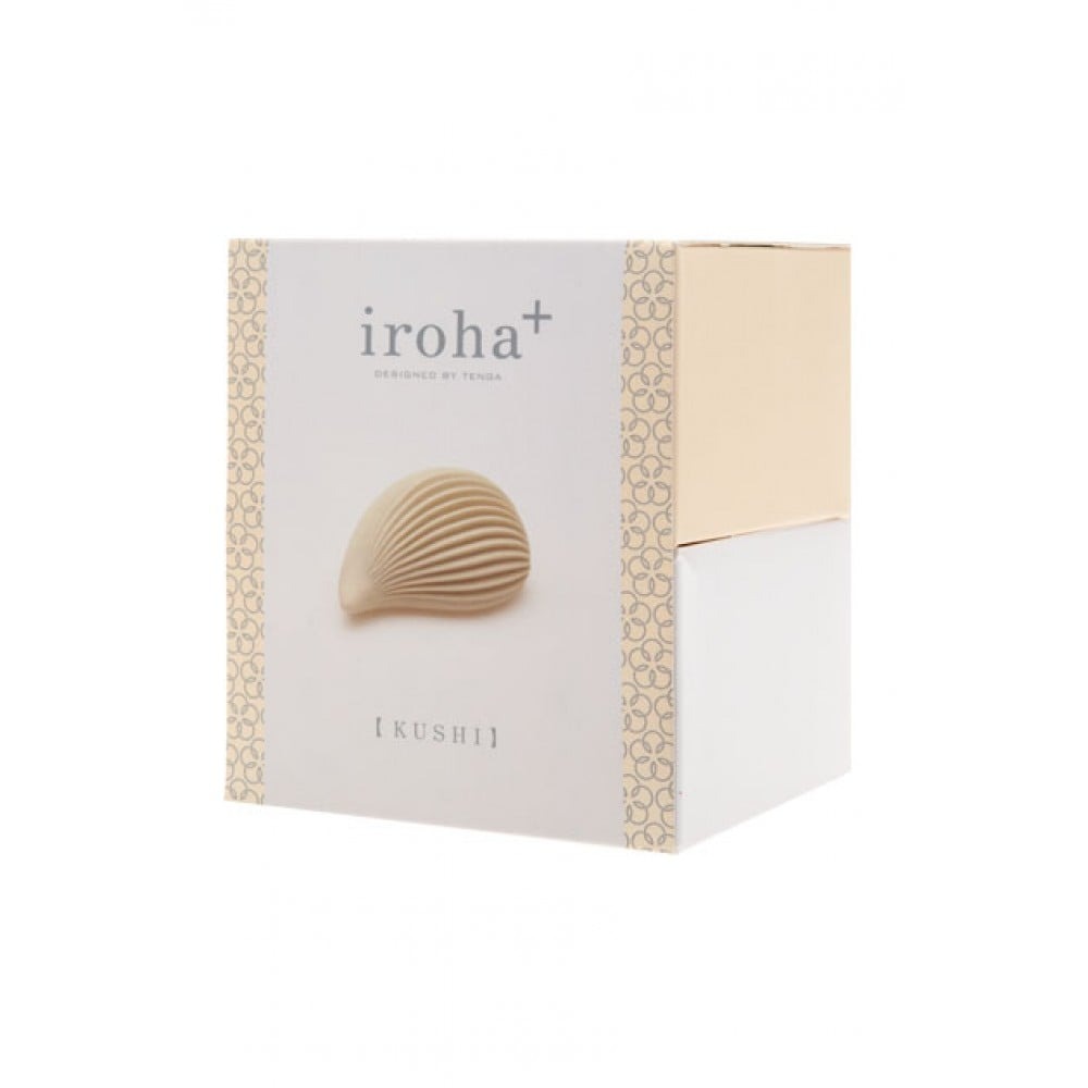 Секс игрушки - Вибратор для клитора в форме ракушки Iroha+ Kushi от Tenga, медицинский силикон, бежевый 1