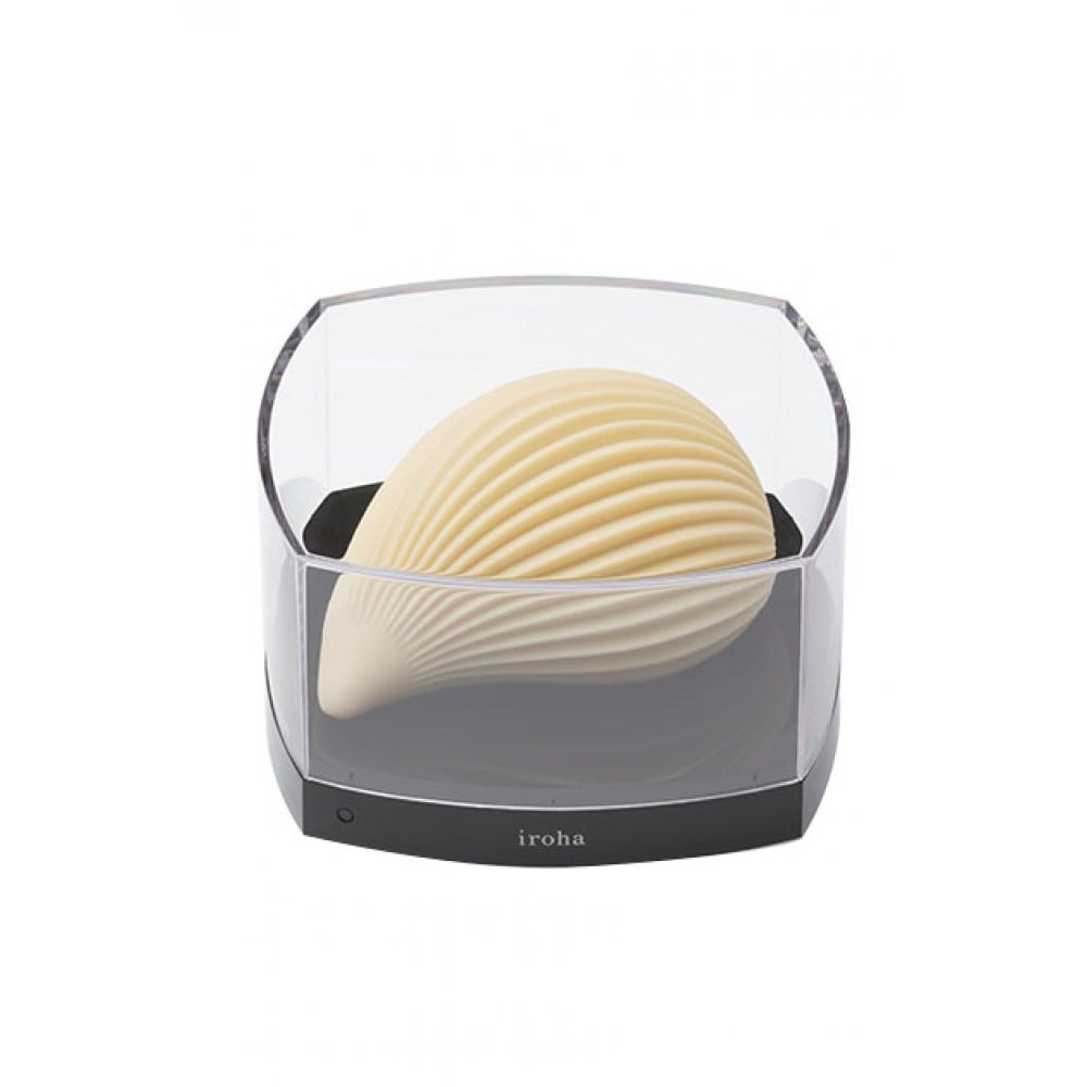 Секс игрушки - Вибратор для клитора в форме ракушки Iroha+ Kushi от Tenga, медицинский силикон, бежевый 2