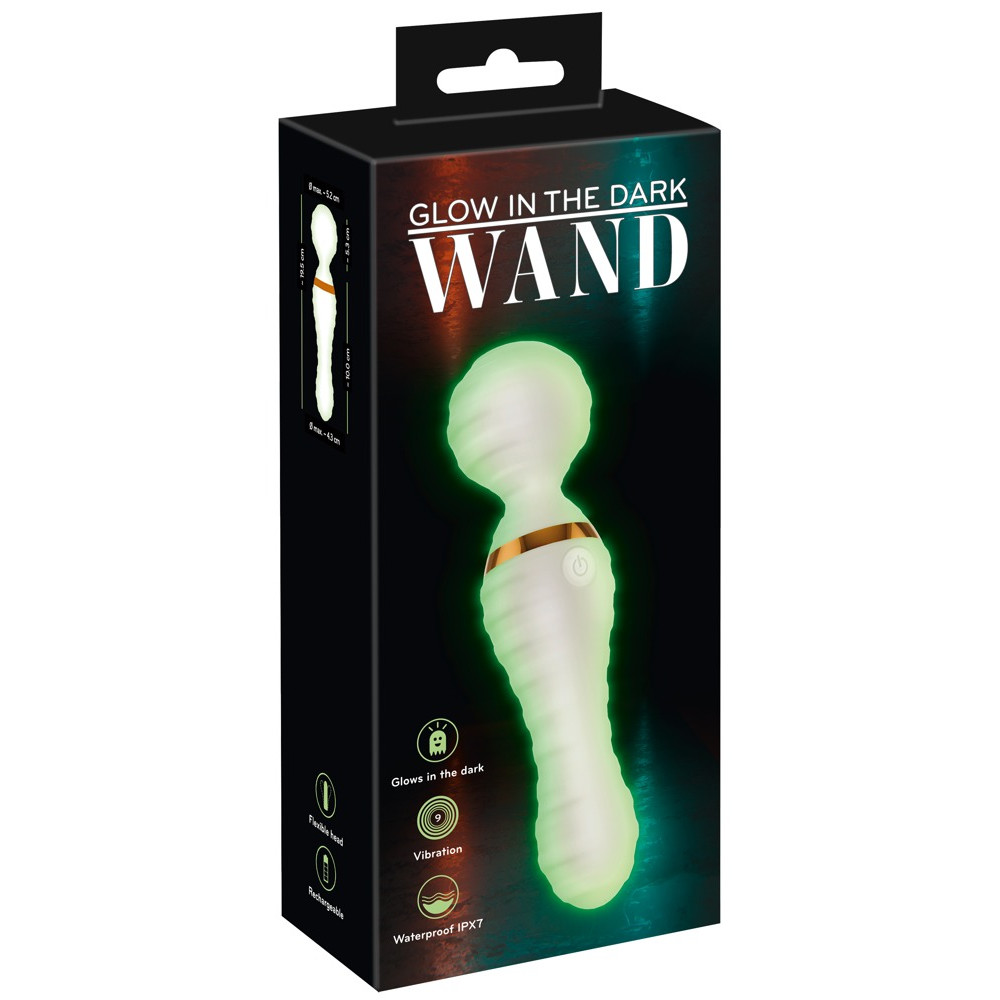 Секс игрушки - Вибратор микрофон GITD Wand Vibrator, светится в темноте 1