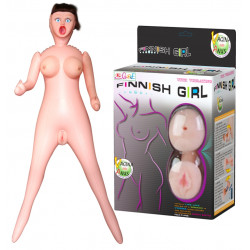 Надувная кукла Finish Girl с вставкой из киберкожи и вибростимуляцией. BM-015001