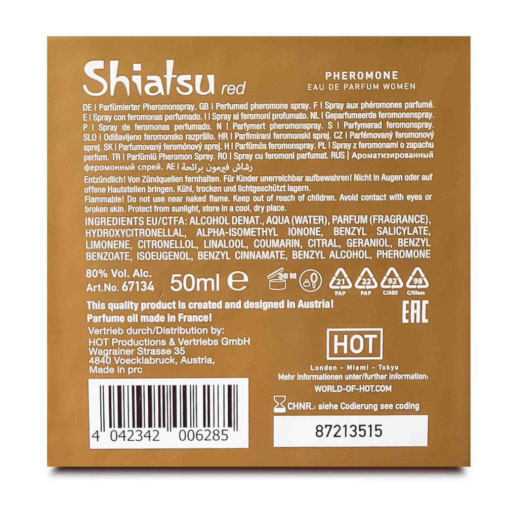 Парфюмерия - Духи с феромонами женские SHIATSU Pheromone Fragrance women red 50 ml 1