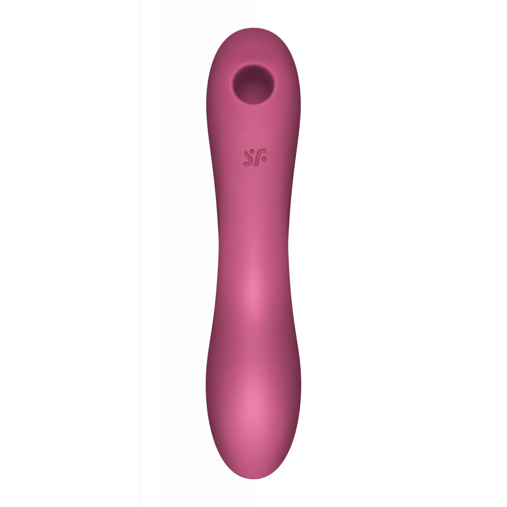 Вибраторы вакуумные - Двойной вибратор с вакуумной стимуляцией SATISFYER CURVY TRINITY 3 RED 6