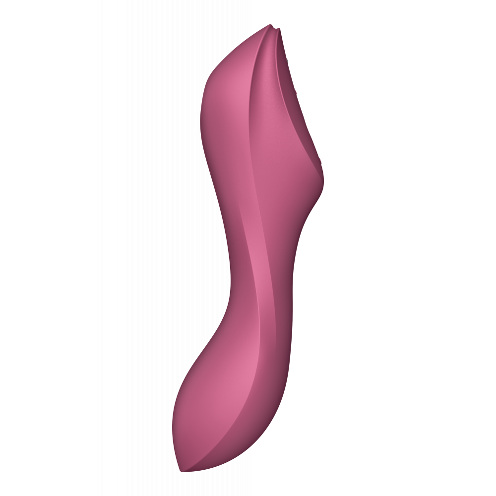 Вибраторы вакуумные - Двойной вибратор с вакуумной стимуляцией SATISFYER CURVY TRINITY 3 RED 1