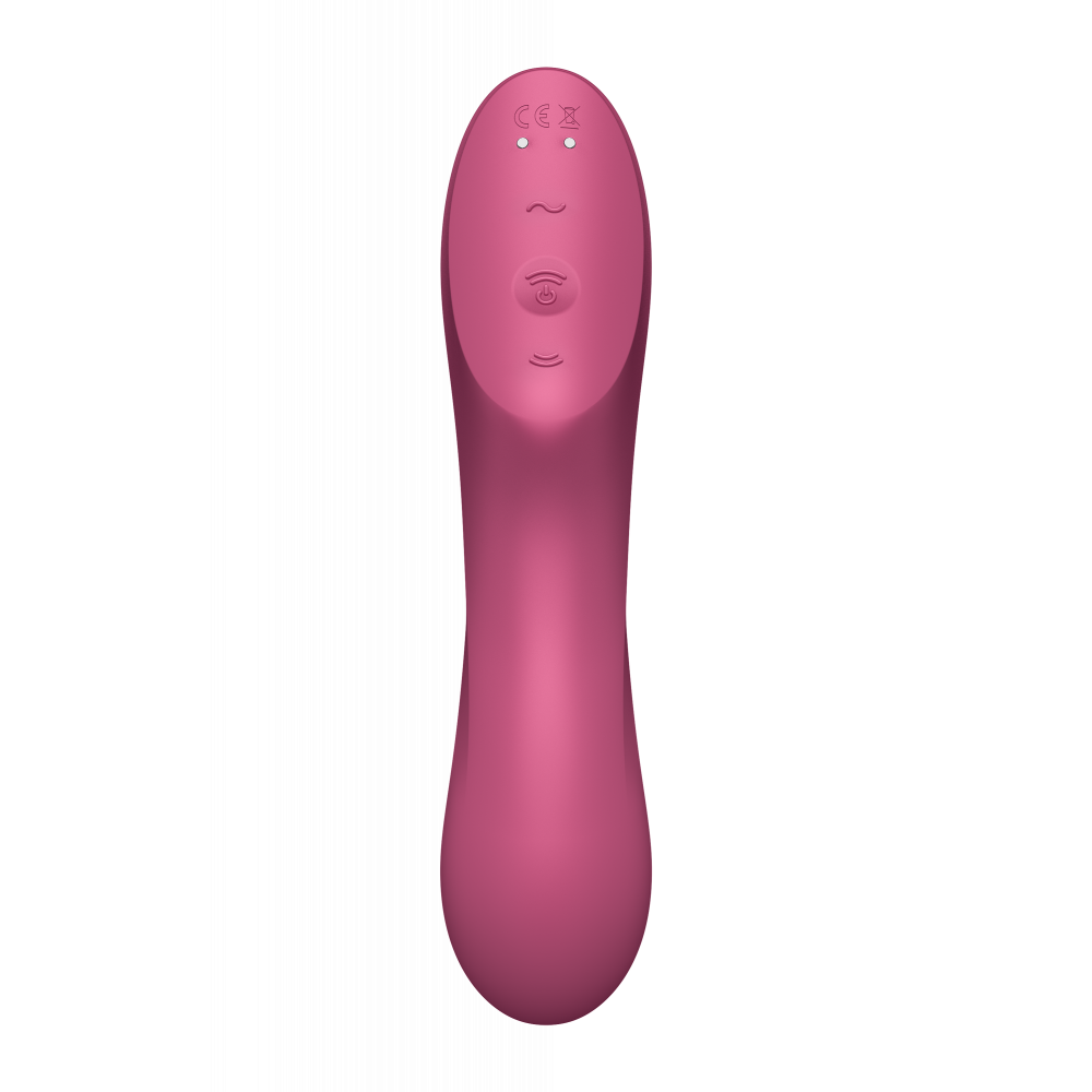 Вибраторы вакуумные - Двойной вибратор с вакуумной стимуляцией SATISFYER CURVY TRINITY 3 RED 3