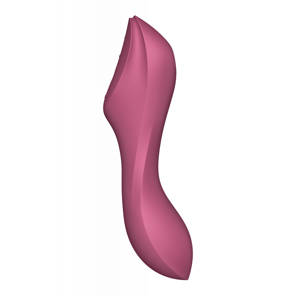 Вибраторы вакуумные - Двойной вибратор с вакуумной стимуляцией SATISFYER CURVY TRINITY 3 RED 4