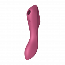 Двойной вибратор с вакуумной стимуляцией SATISFYER CURVY TRINITY 3 RED