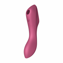 Двойной вибратор с вакуумной стимуляцией SATISFYER CURVY TRINITY 3 RED