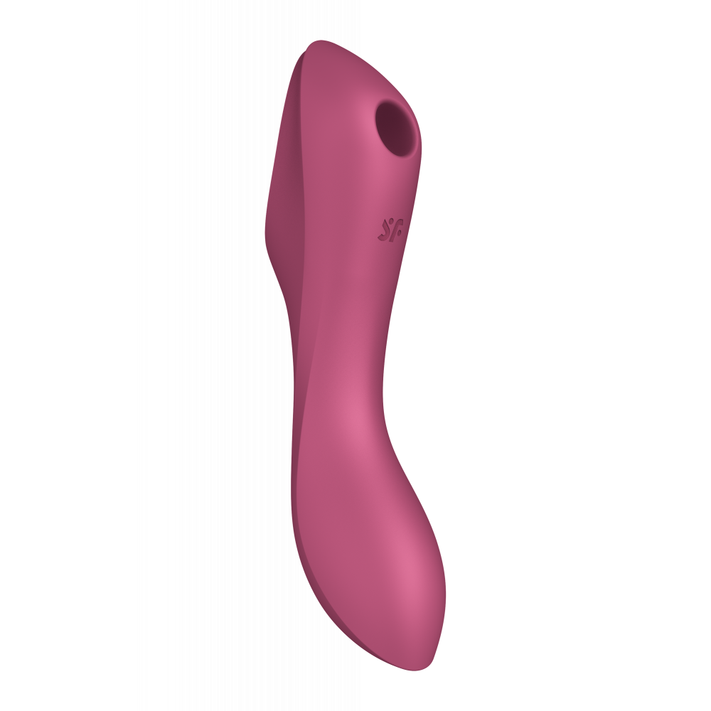 Вибраторы вакуумные - Двойной вибратор с вакуумной стимуляцией SATISFYER CURVY TRINITY 3 RED 5