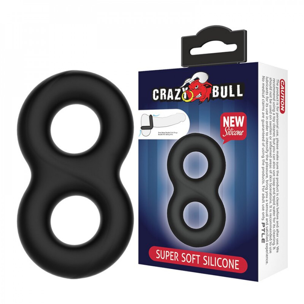 Эрекционные кольца и насадки на член - Эрекционное кольцо Crazy Bull SUPER SOFT DOUBLE II, BI-210185