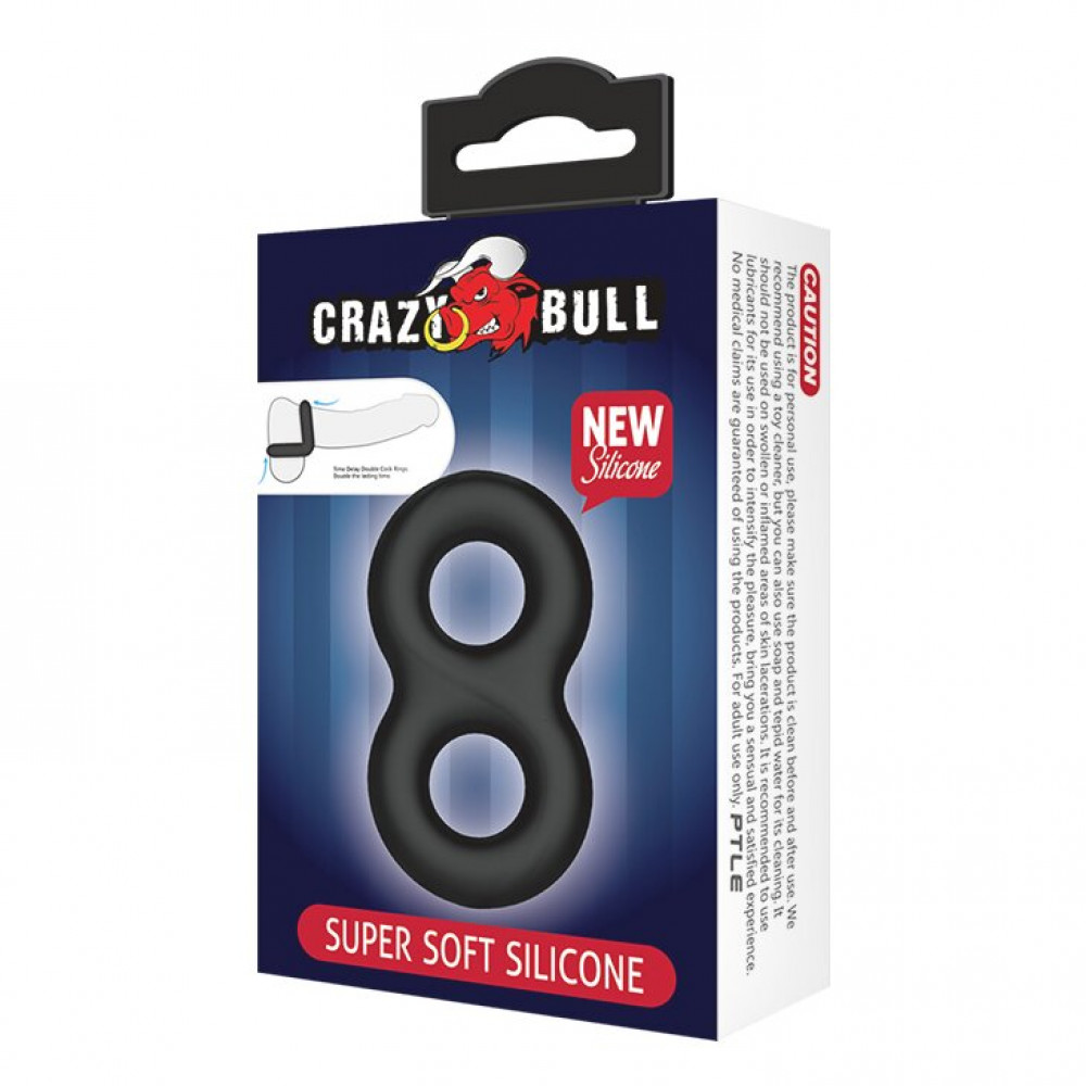 Эрекционные кольца и насадки на член - Эрекционное кольцо Crazy Bull SUPER SOFT DOUBLE II, BI-210185 1