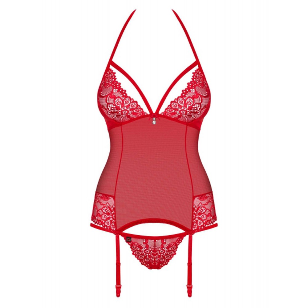 Эротическое белье - Комплект Obsessive 838-COR-3 корсет и стринги S/M 2