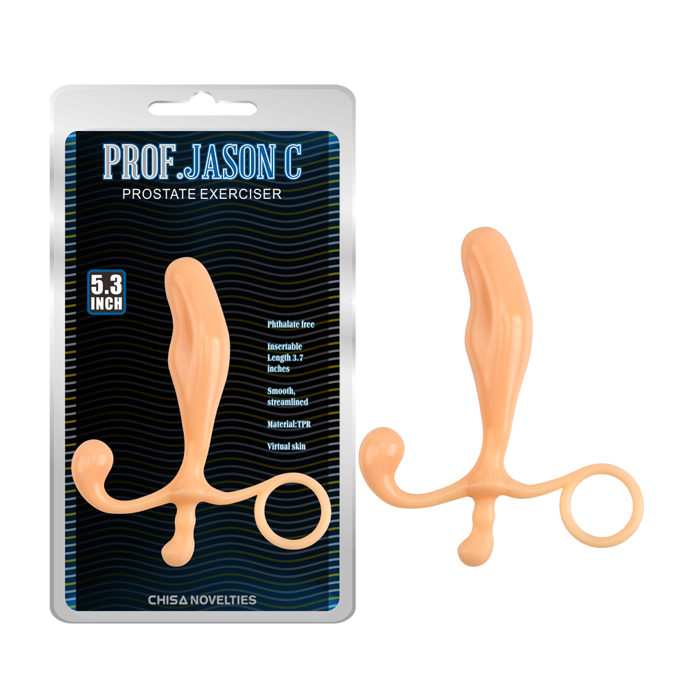 Массажер простаты - Массажер простаты Chisa Prof.Jason C Prostate Exerciser с анатомическим рельефом, бежевый