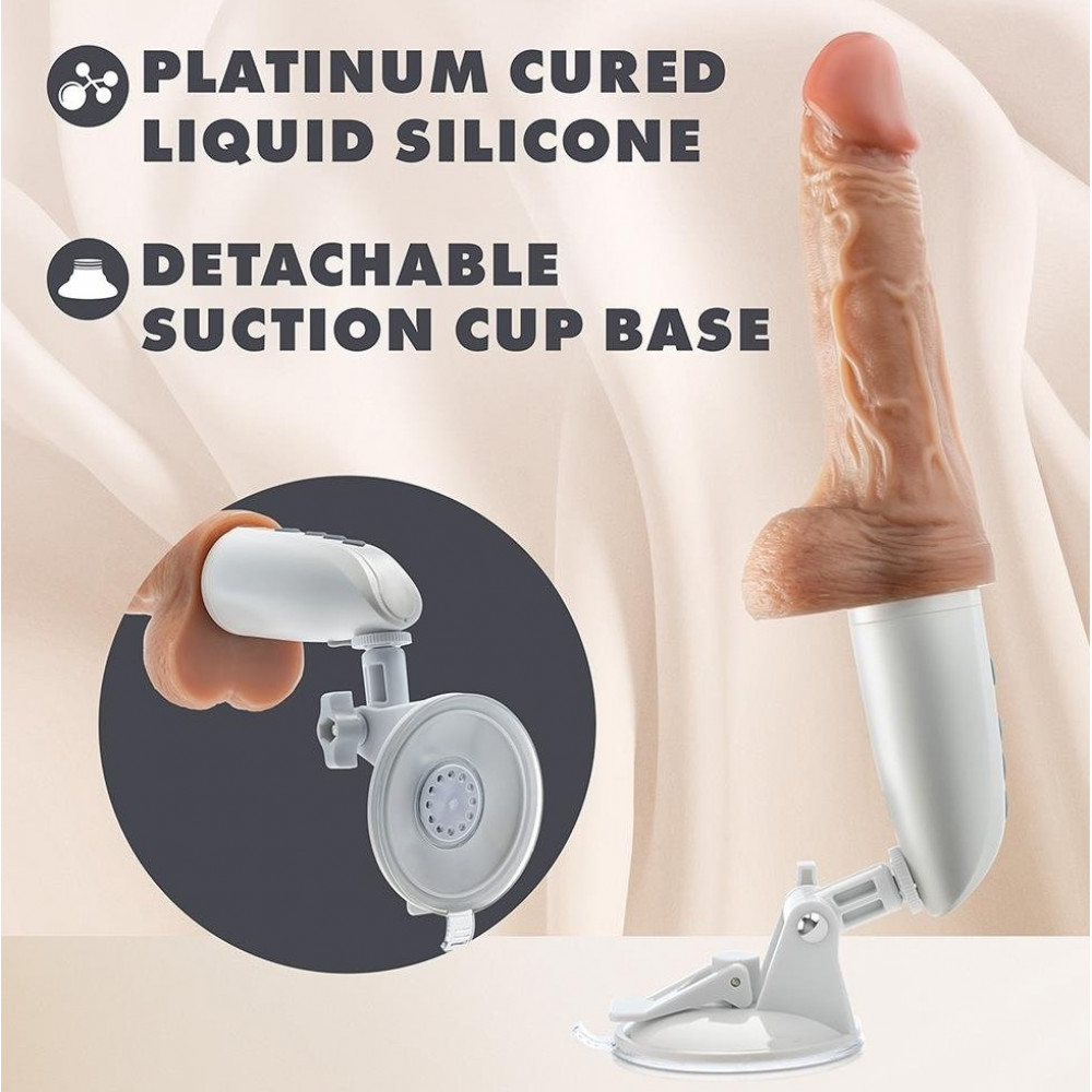 Секс игрушки - Вибратор на подставке Blush Dr. Skin Dr. Hammer с фрикциями и функцией нагревания, с пультом 8