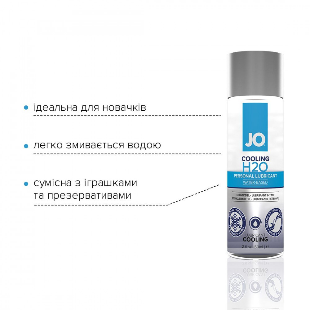 Смазка на водной основе - Охлаждающая смазка на водной основе System JO H2O COOLING (60 мл) с ментолом, растительный глицерин 3