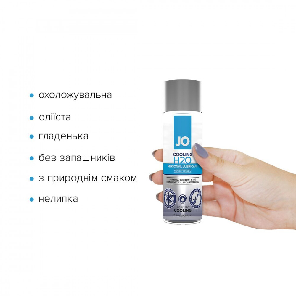 Смазка на водной основе - Охлаждающая смазка на водной основе System JO H2O COOLING (60 мл) с ментолом, растительный глицерин 4