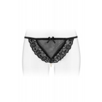 Трусики-стринги с жемчужной ниткой Fashion Secret KATIA Black