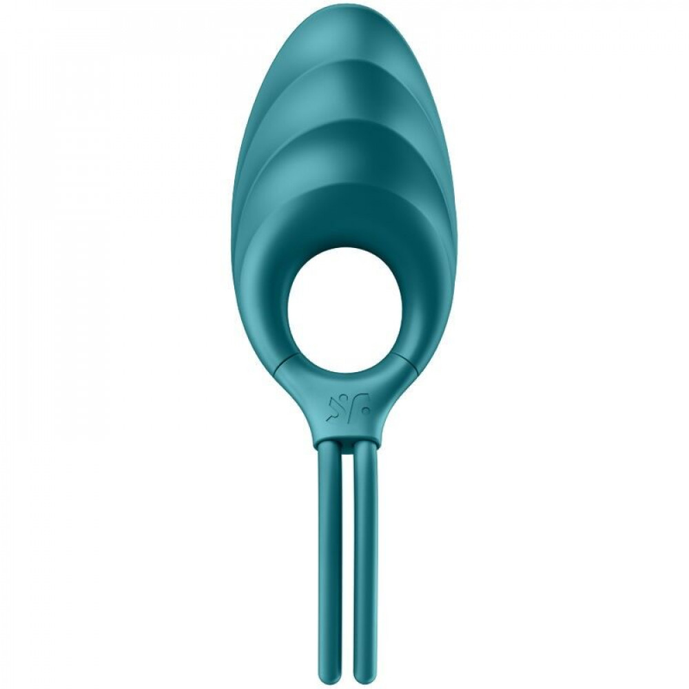 Эрекционные кольца с вибрацией - Эрекционное виброкольцо лассо Satisfyer Swordsman Green, крепкая фиксация, 10 режимов, мощный мотор