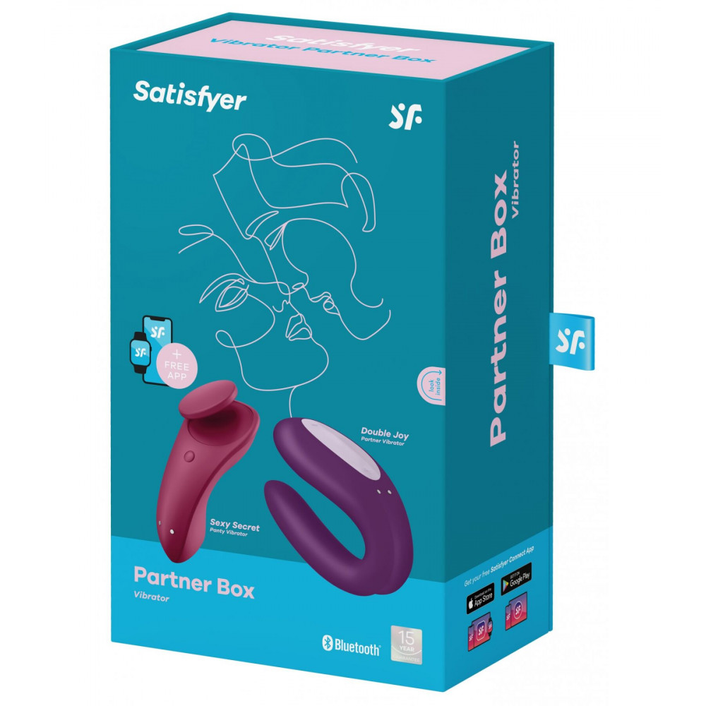 Наборы вибраторов - Набор Satisfyer Partner Box 1 (вибратор для пар Double Joy + вибратор в трусики Sexy Secret) 1