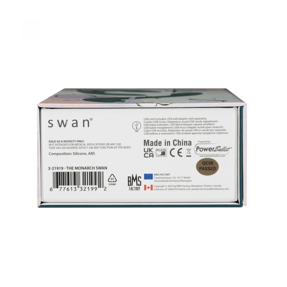 Вибраторы вакуумные - Вакуумный вибратор Swan The Monarch Swan Teal 1
