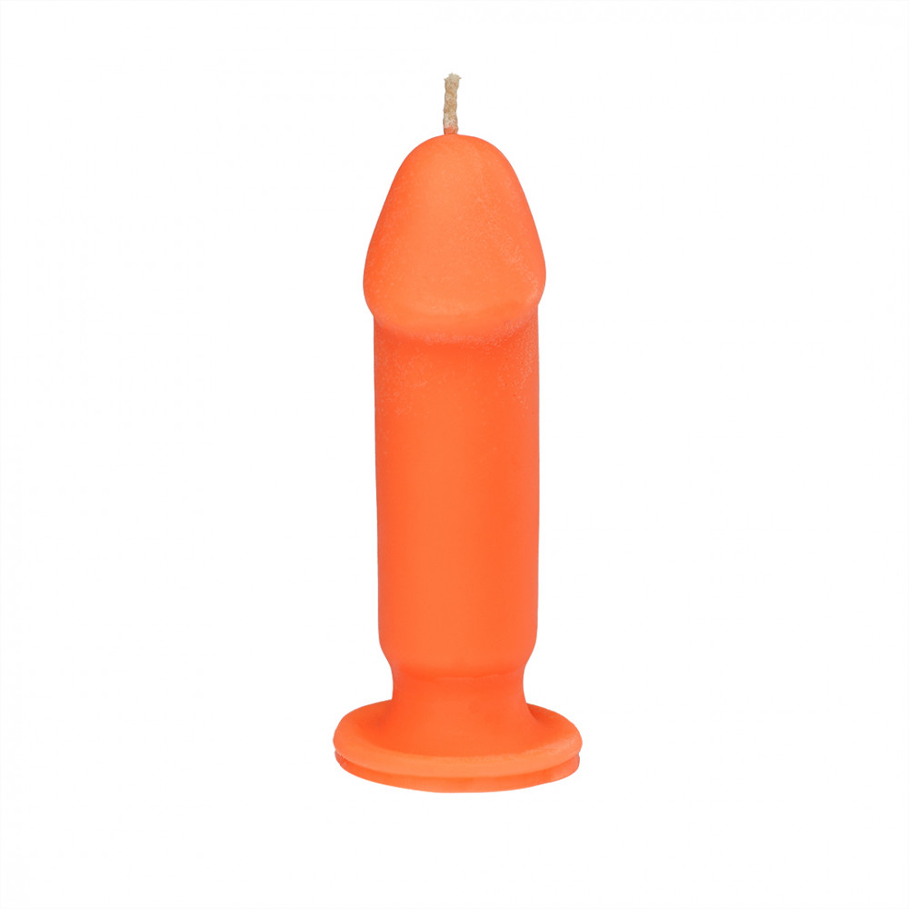 Массажные масла и свечи - Свеча LOVE FLAME - Dildo S Orange Fluor, CPS04-ORANGE 2