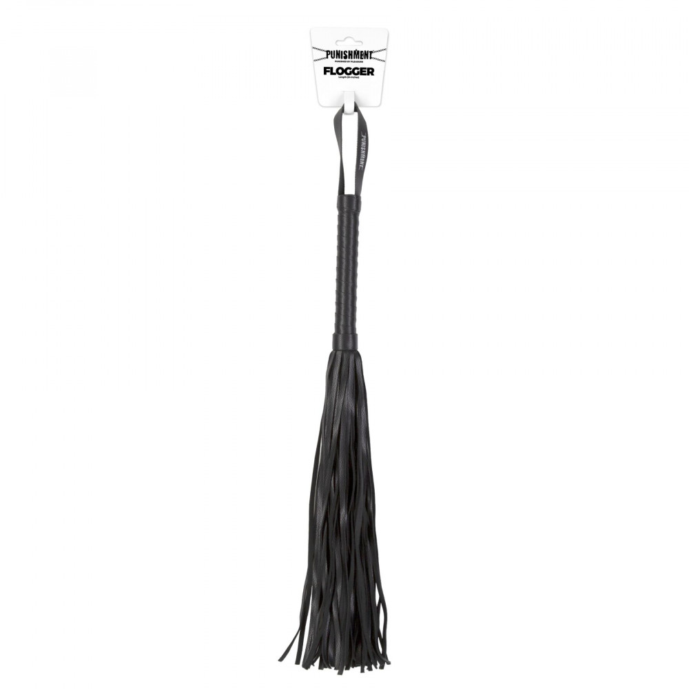 Плети, стеки, флоггеры, тиклеры - Флоггер Punishment - Flogger – Black 2