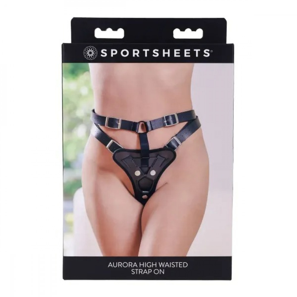 Секс игрушки - Трусики для страпонов Sportsheets Aurora High Waisted черные 3