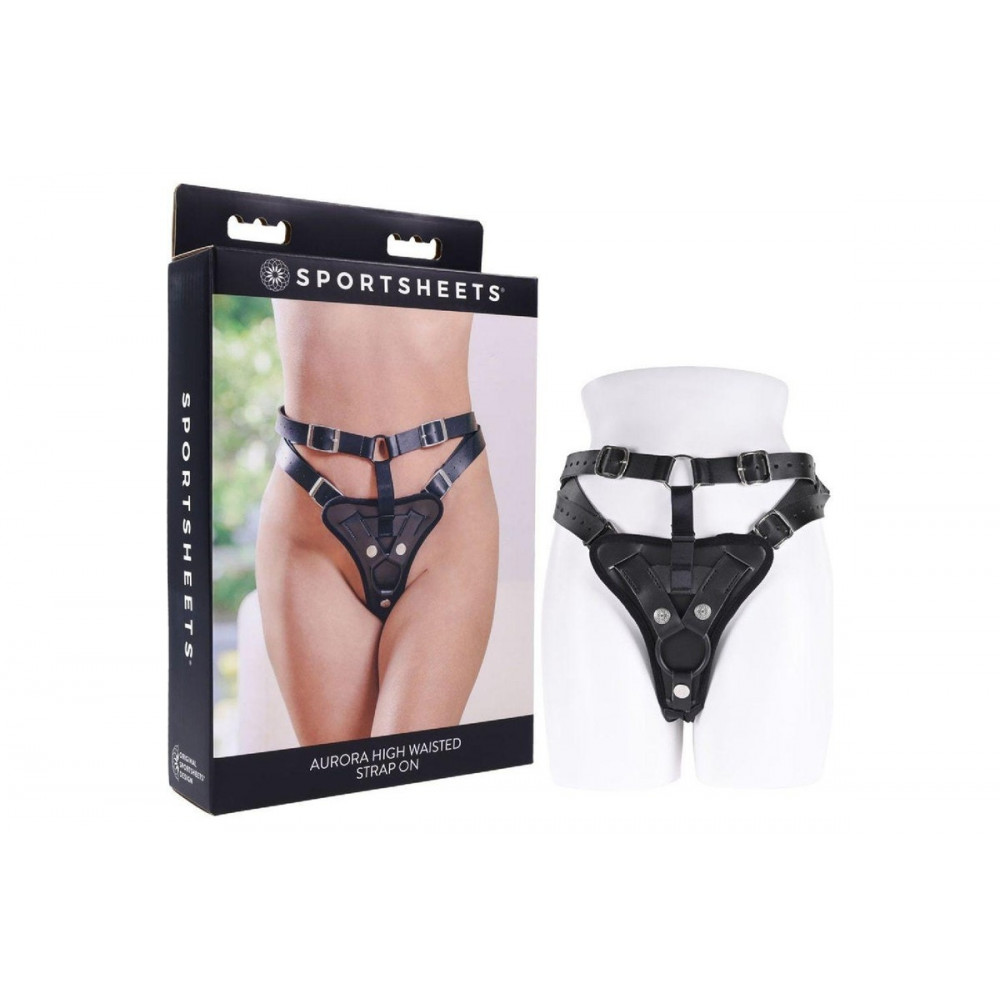 Секс игрушки - Трусики для страпонов Sportsheets Aurora High Waisted черные
