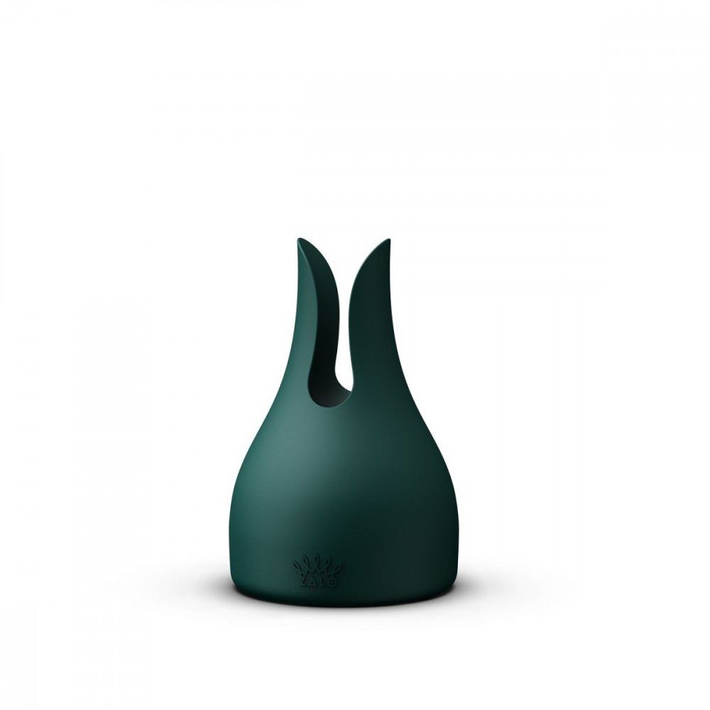 Вибромассажеры - Вибратор микрофон с насадками Zalo Kyro Wand Turquoise Green 8