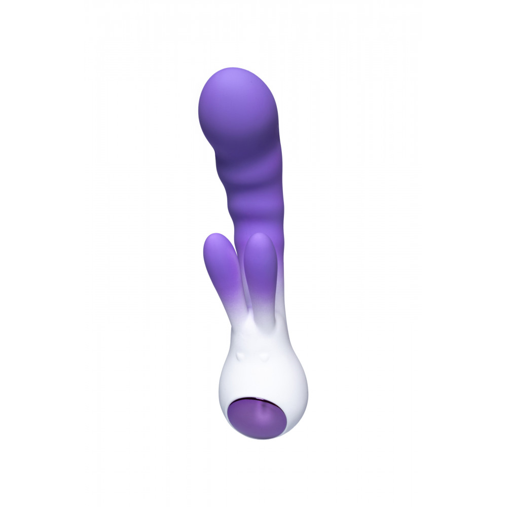 Секс игрушки - Вибратор-кролик со светодиодом Every Night Toys для точки G, фиолетовый градиент 2