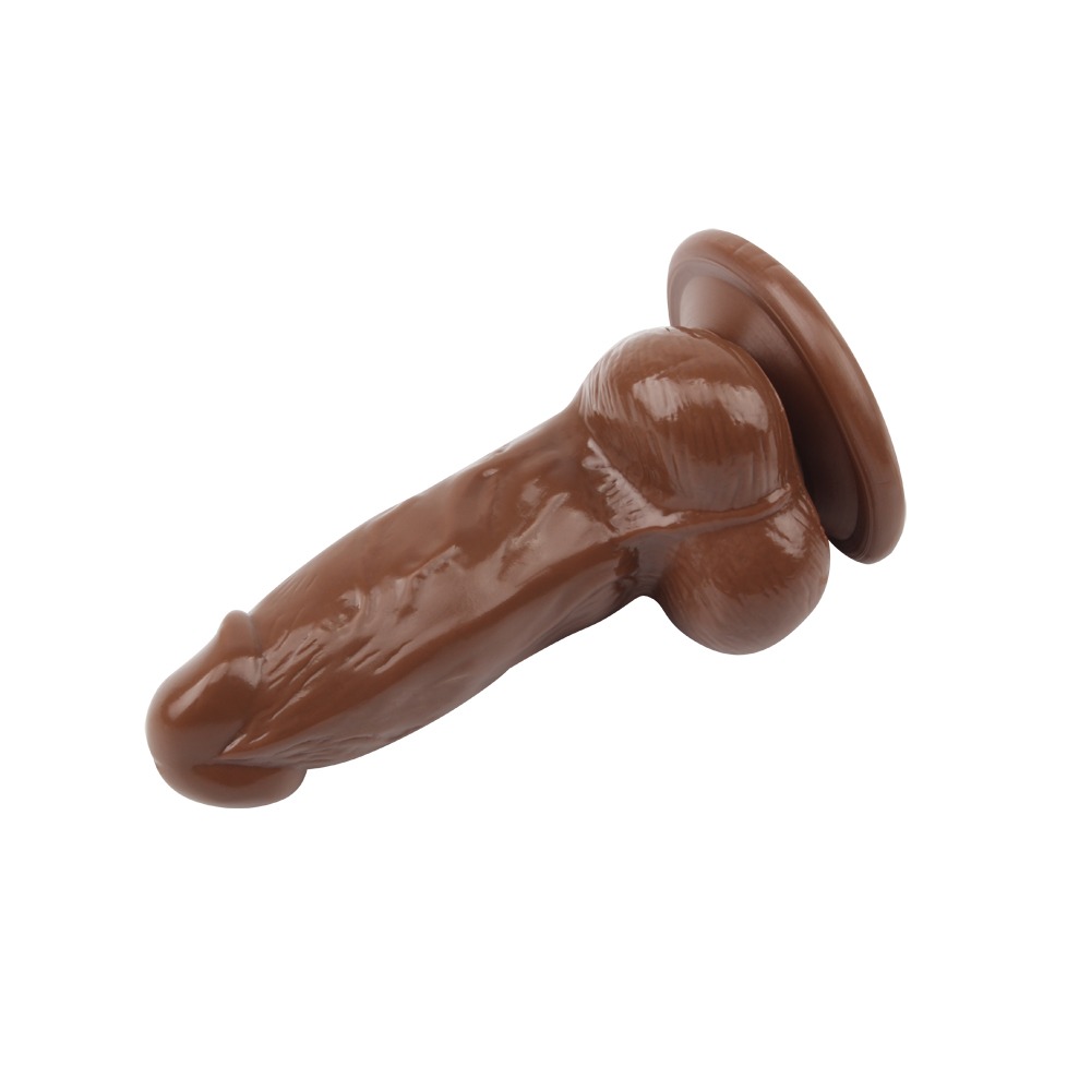 Секс игрушки - Вибратор реалистичный на присоске Chisa Ballsy Super Cock JUMBO JACK с пультом, коричневый 4