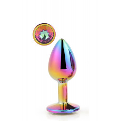 DT21783 Радужная анальная пробка GLEAMING LOVE MULTICOLOUR PLUG LARGE
