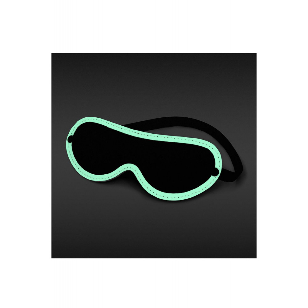 Секс игрушки - Маска на глаза, светится в темноте NS Novelties GLO BONDAGE BLINDFOLD GREEN 1