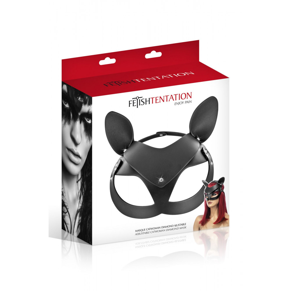 Маски - Маска кошки Fetish Tentation Adjustable Catwoman Diamond Mask 1