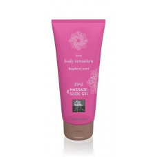 Лубрикант и массажное масло 2 в 1 Massage-& Glide gel 2in1 Raspberry scent,200 мл