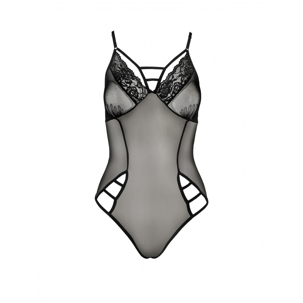 Эротическое белье - Боди сетка с вставками кружева MELANIA BODY black S/M - Passion 2