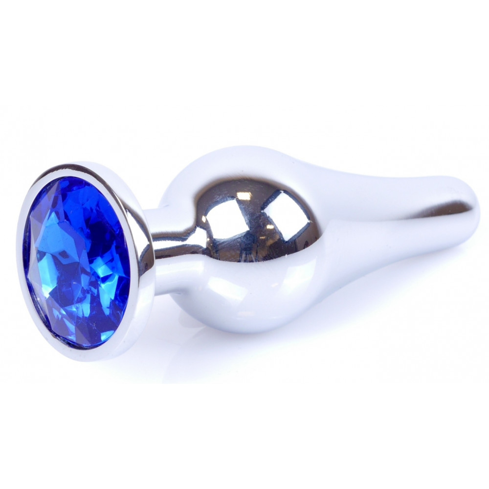 Анальные игрушки - Анальная пробка Boss Series - Jewellery Silver BUTT PLUG Dark Blue, BS6400077 7