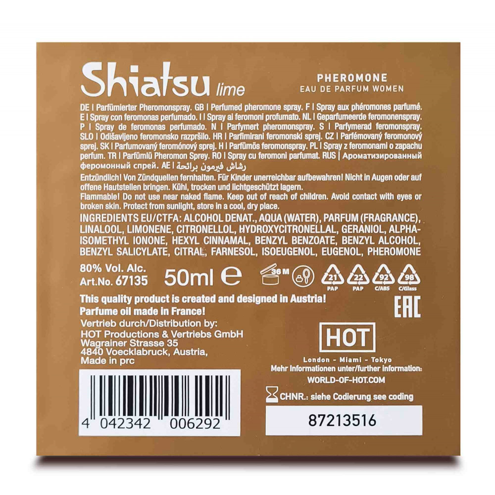 Парфюмерия - Духи с феромонами женские SHIATSU Pheromone Fragrance women lime 50 m 1