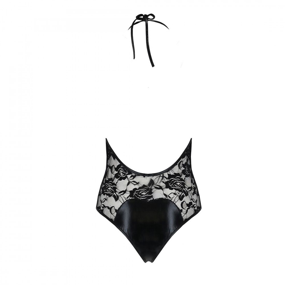 Эротическое боди - Боди с очень глубоким декольте DARYL BODY black L/XL - Passion 2