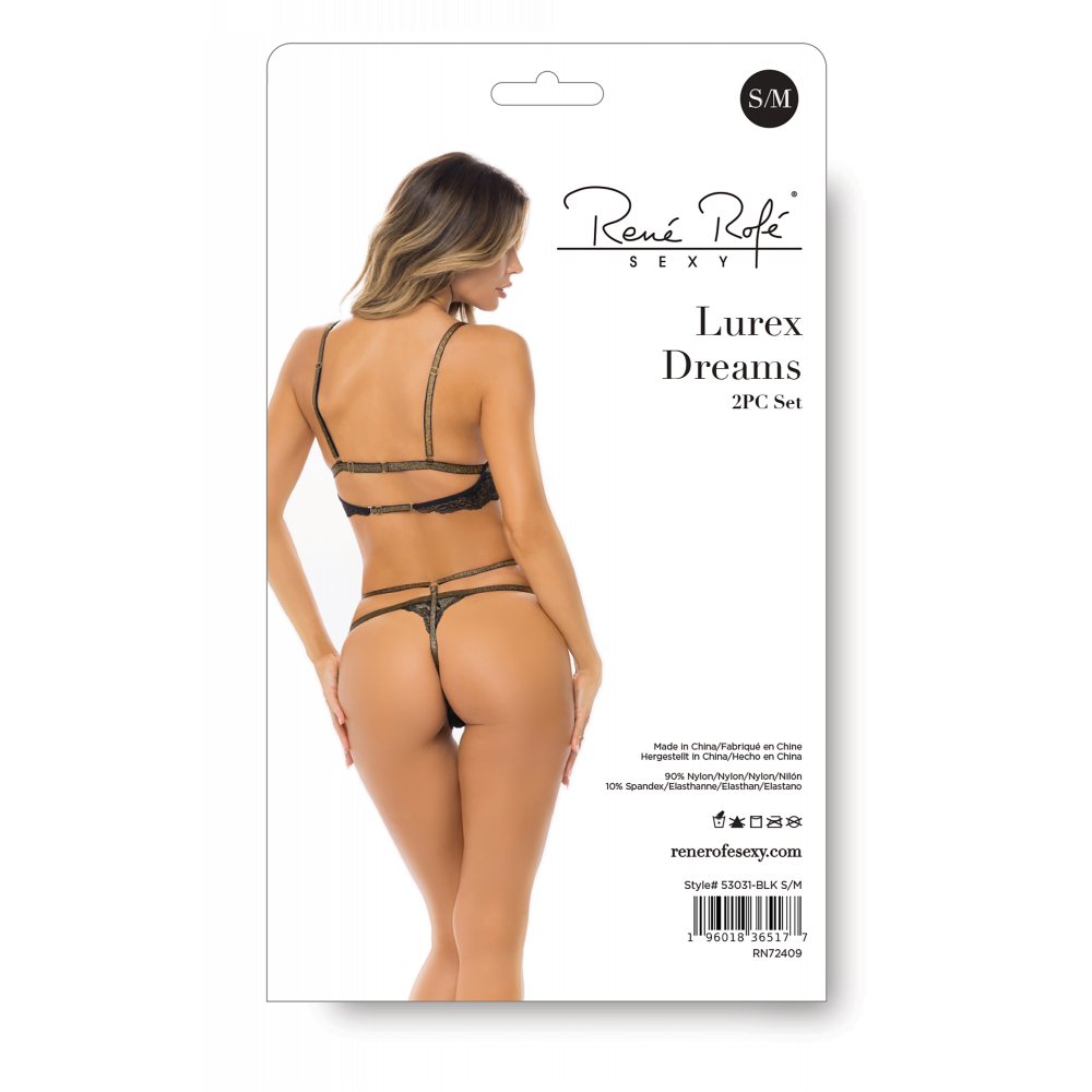 Эротическое белье - Комплект белья LUREX DREAMS 2PC SET BLACK, S/M 1