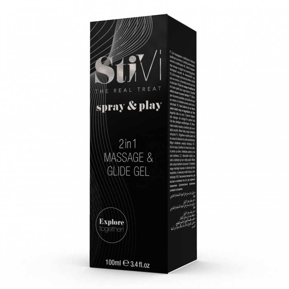 Лубриканты - Лубрикант и массажный гель HOT StiVi Spray&Play 2в1, 100 мл 2