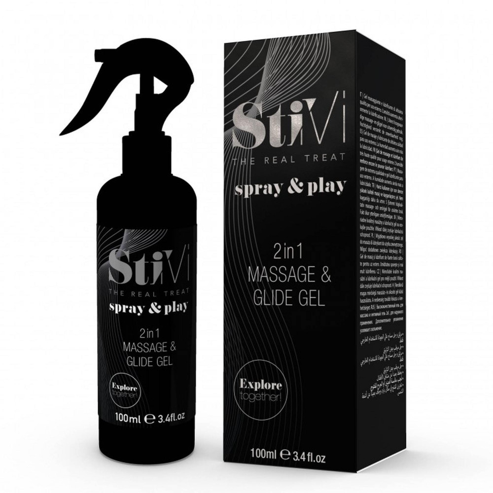 Лубриканты - Лубрикант и массажный гель HOT StiVi Spray&Play 2в1, 100 мл