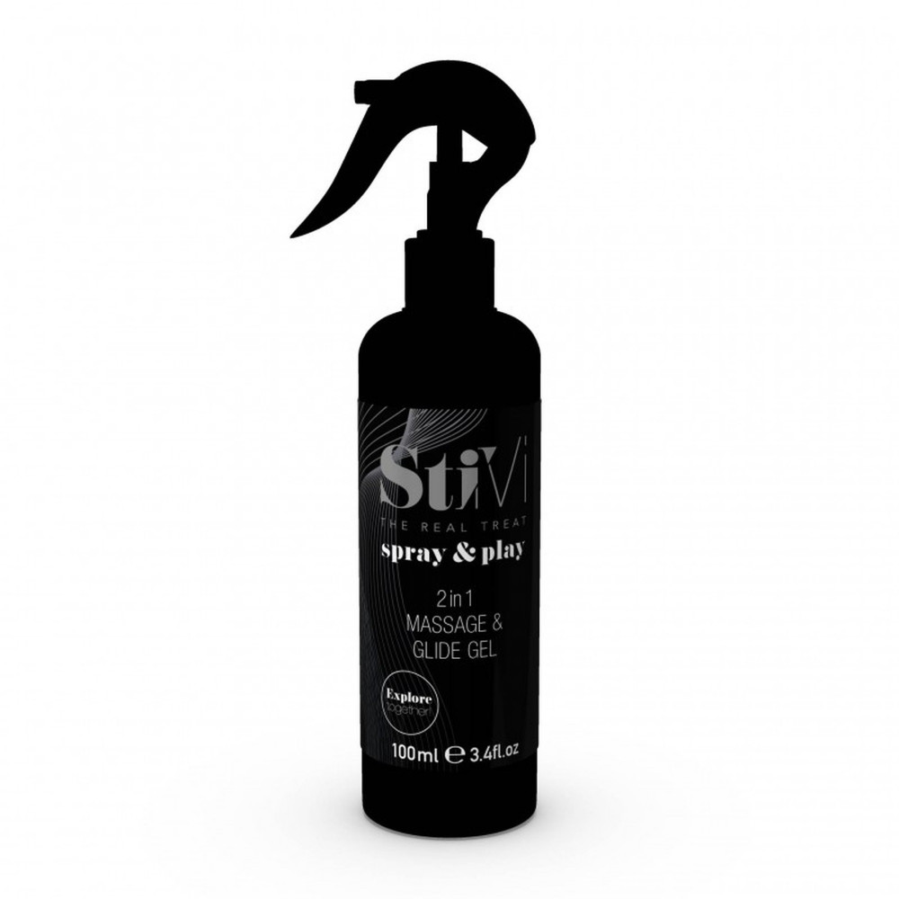Лубриканты - Лубрикант и массажный гель HOT StiVi Spray&Play 2в1, 100 мл 1