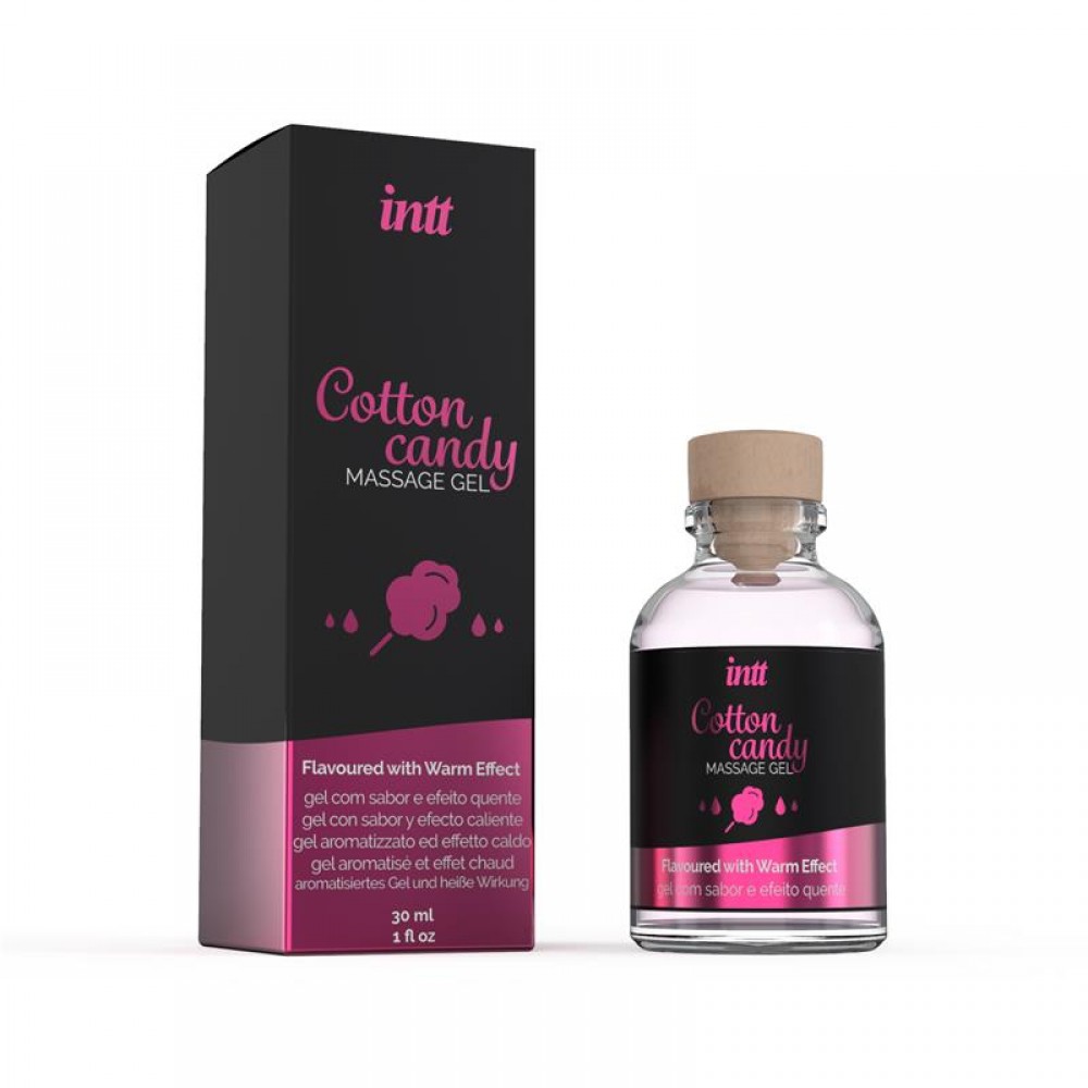 Массажные гели - Съедобный массажный гель для интимных зон Intt Cotton Candy (30 мл)