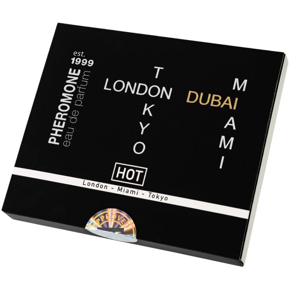 Лубриканты - Набор парфюмов для мужчин с феромонами HOT LMTD Pheromone Perfume Мen, 4x5 мл 5