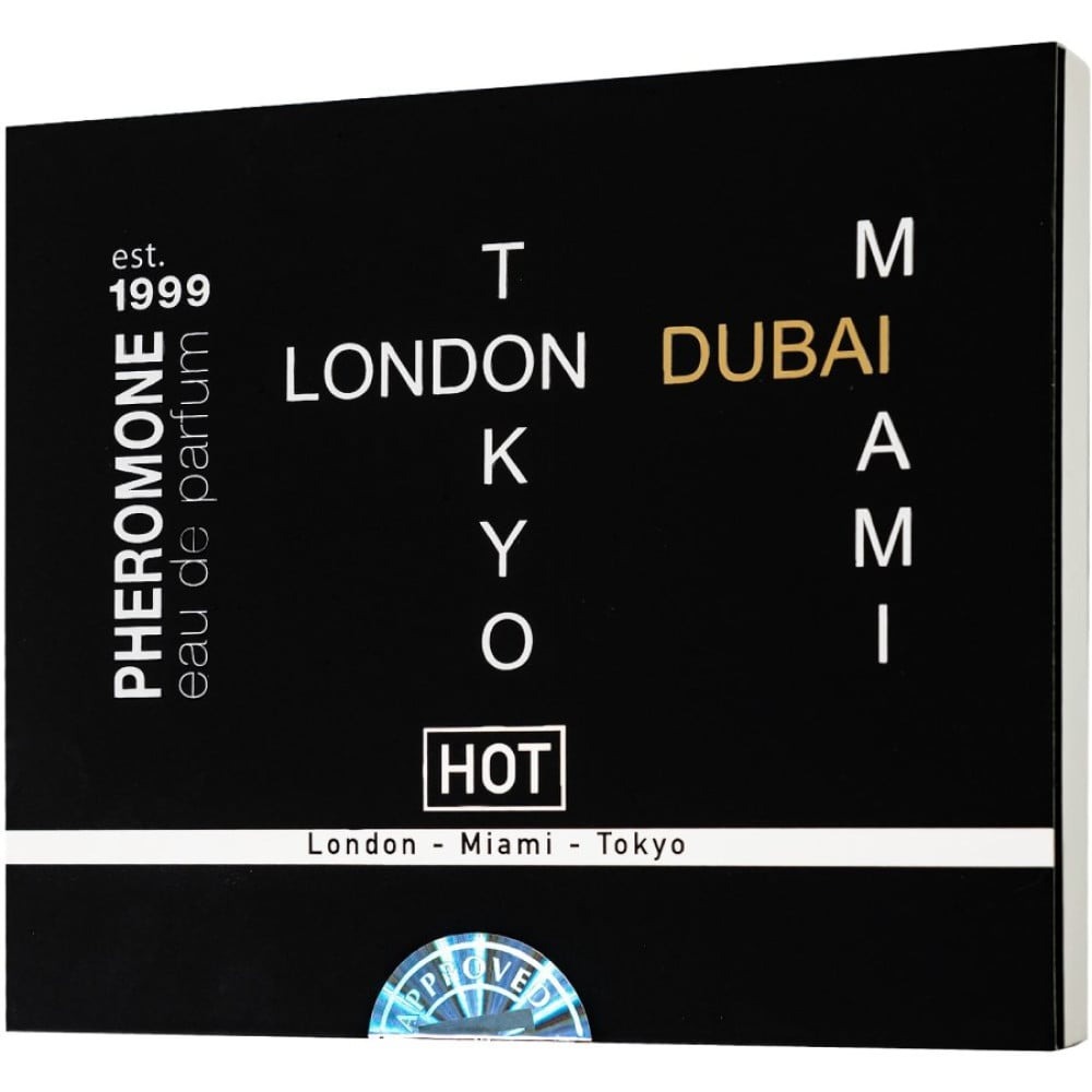 Лубриканты - Набор парфюмов для мужчин с феромонами HOT LMTD Pheromone Perfume Мen, 4x5 мл 4