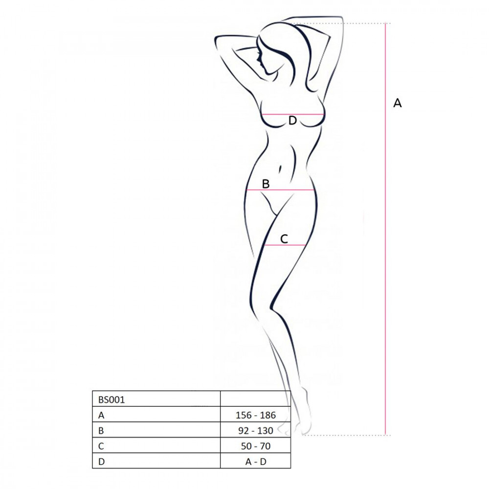 Бодистокинг - Бодистокинг Passion BS001 white, комбинезон, крупная сетка 3