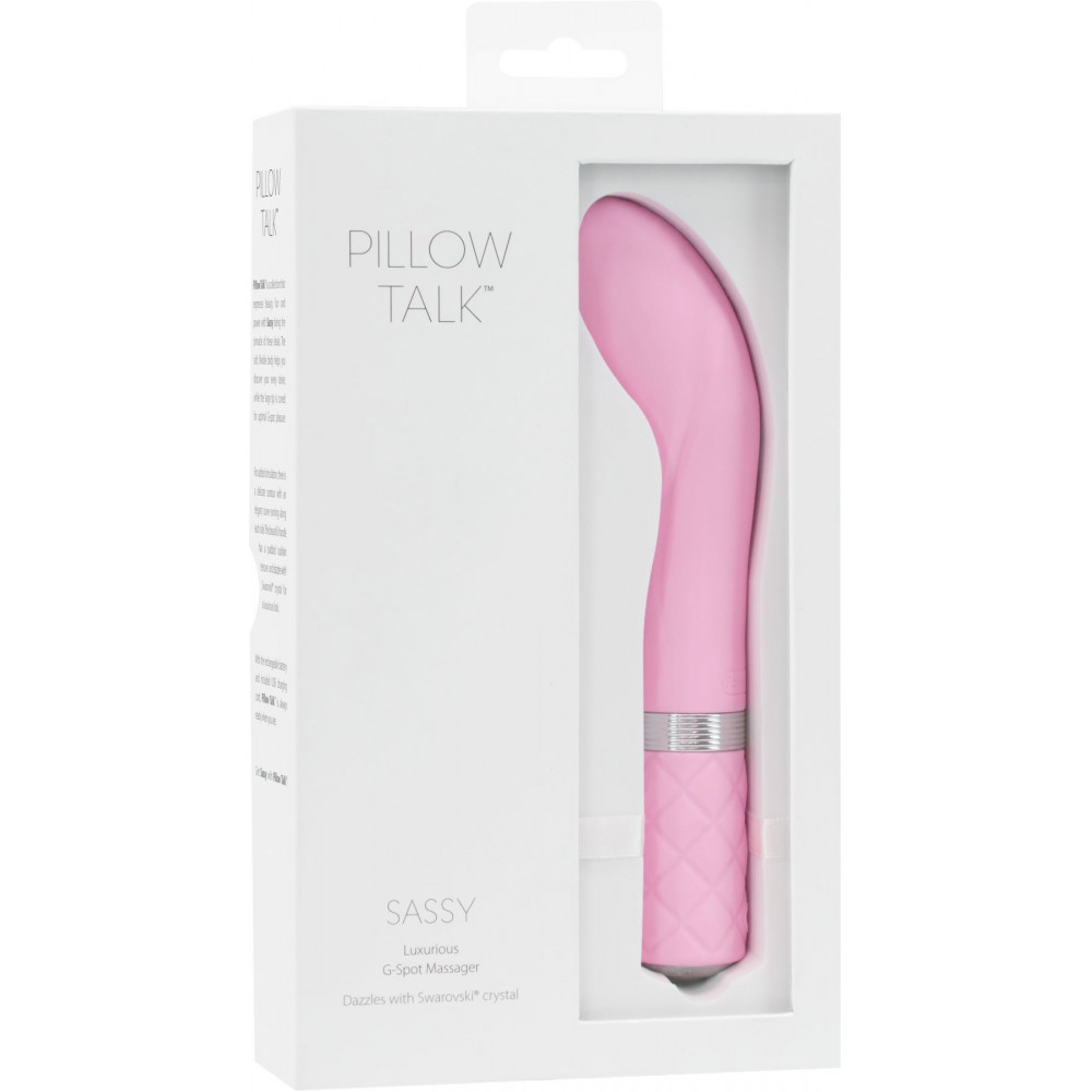 Стимулятор точки G - Роскошный вибратор Pillow Talk - Sassy Pink с кристаллом Сваровски для точки G, подарочная упаковка 7