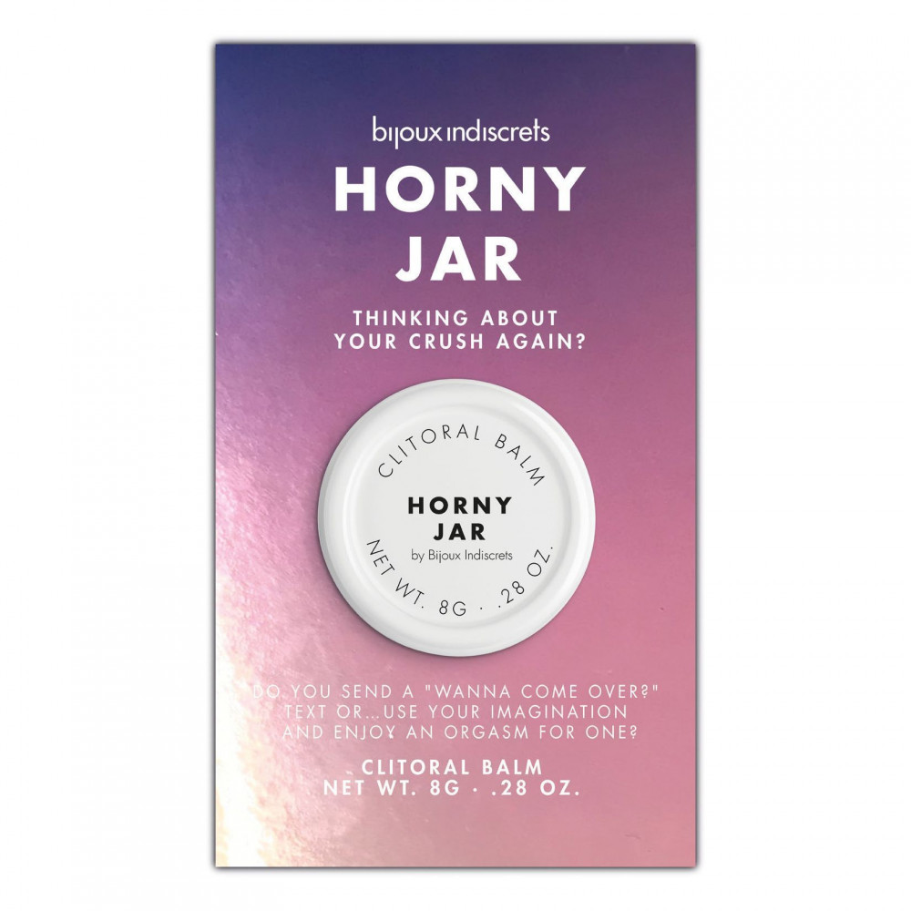 Женские возбудители - Бальзам для клитора Bijoux Indiscrets Horny Jar (Дрожи от удовольствия), разогревающий 3