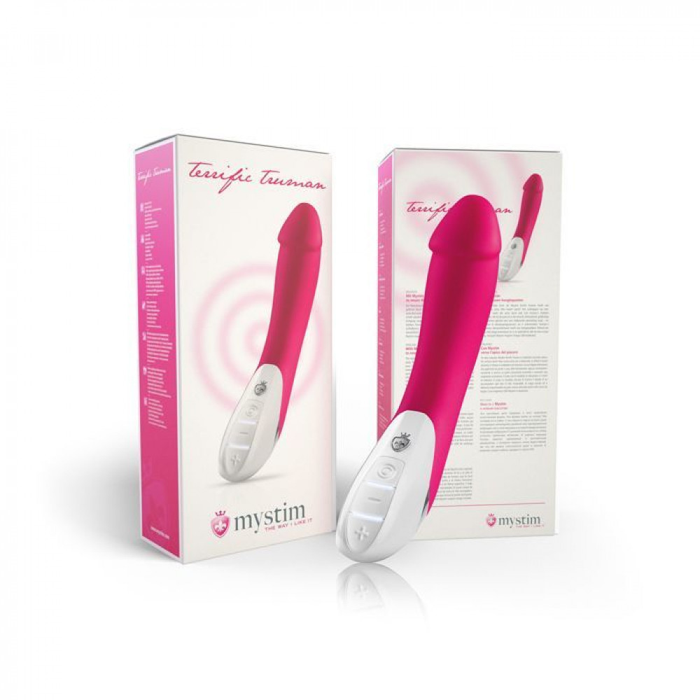 Вибратор - Мощный вибратор Mystim Terrific Truman Pink с двумя моторами и выраженной головкой 2